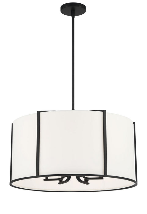 Crystorama CAR-9206-BK Carlyn Six Light Pendant Black Alternate Image.jpg