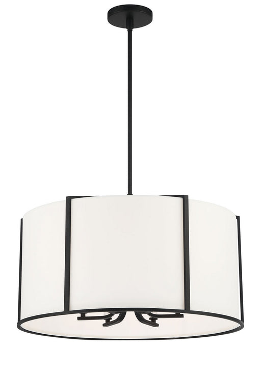 Crystorama CAR-9206-BK Carlyn Six Light Pendant Black Alternate Image.jpg