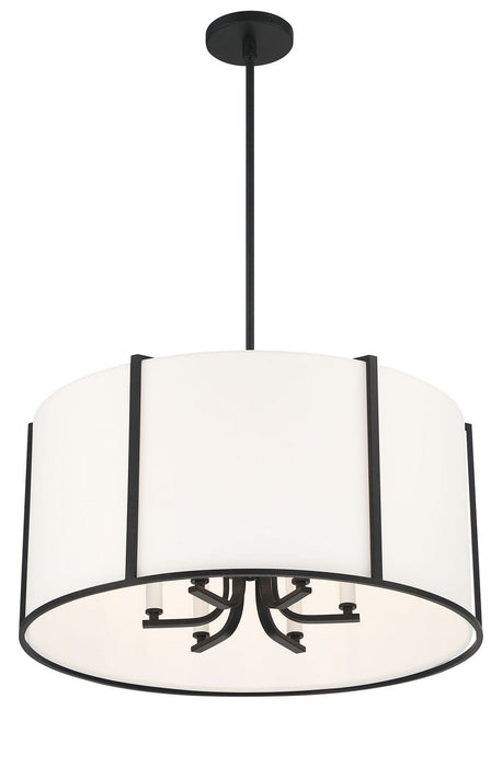 Crystorama CAR-9206-BK Carlyn Six Light Pendant Black Alternate Image 2.jpg