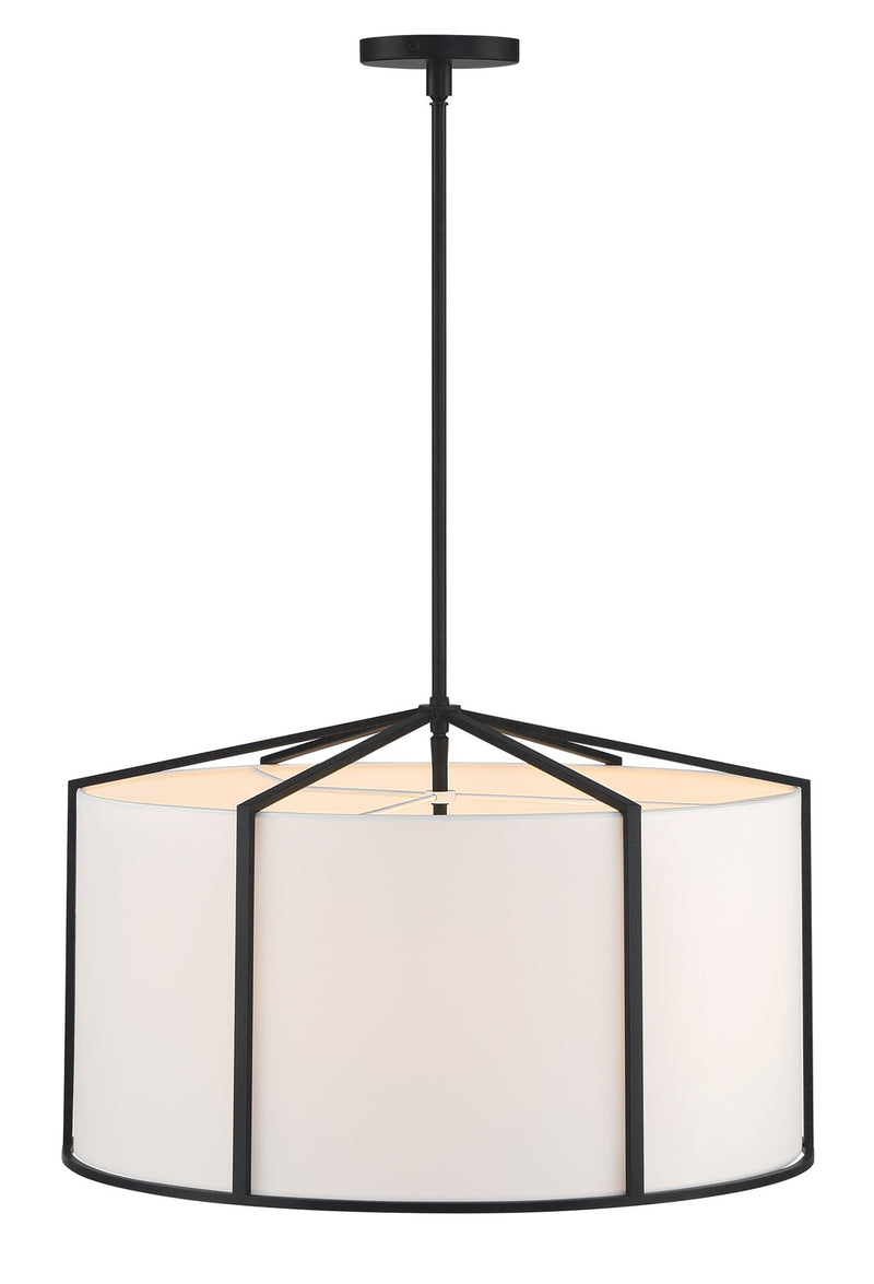 Crystorama CAR-9206-BK Carlyn Six Light Pendant Black Alternate Image 4.jpg