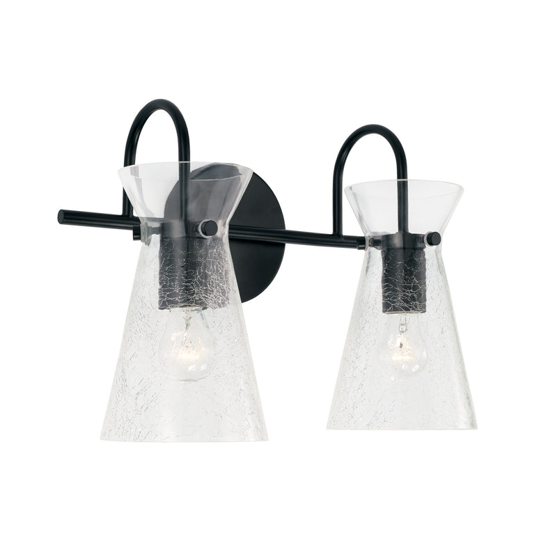 Capital Lighting 142421MB Mila Two Light Vanity, Matte Black Main Image.jpg