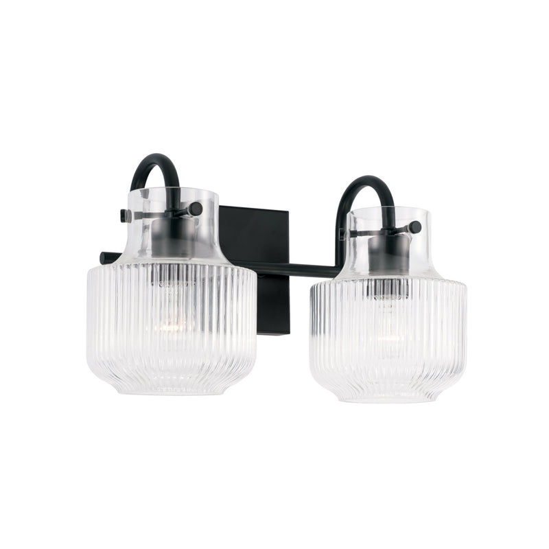 Capital Lighting 145121MB Nyla Two Light Vanity, Matte Black Main Image.jpg