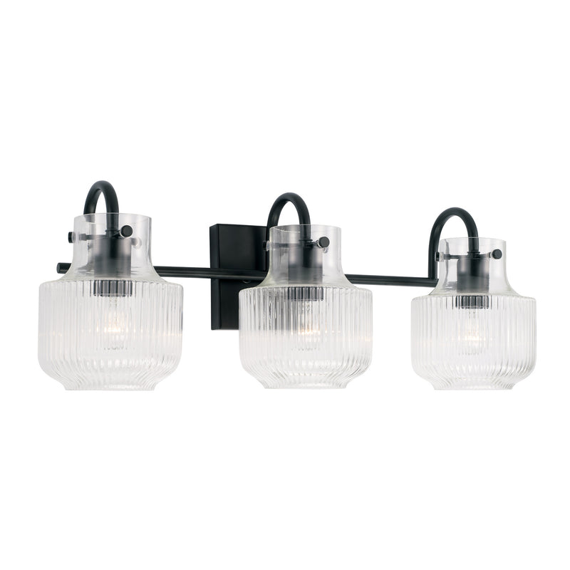 Capital Lighting 145131MB Nyla Three Light Vanity, Matte Black Main Image.jpg