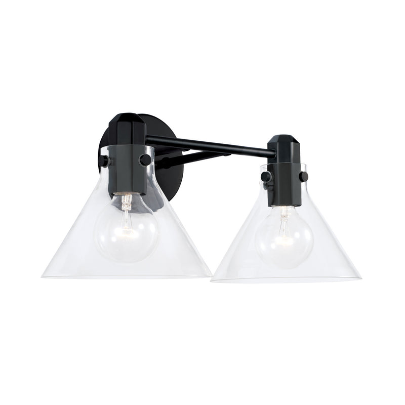 Capital Lighting 145821MB-528 Greer Two Light Vanity, Matte Black Main Image.jpg
