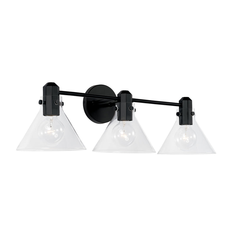 Capital Lighting 145831MB-528 Greer Three Light Vanity, Matte Black Main Image.jpg
