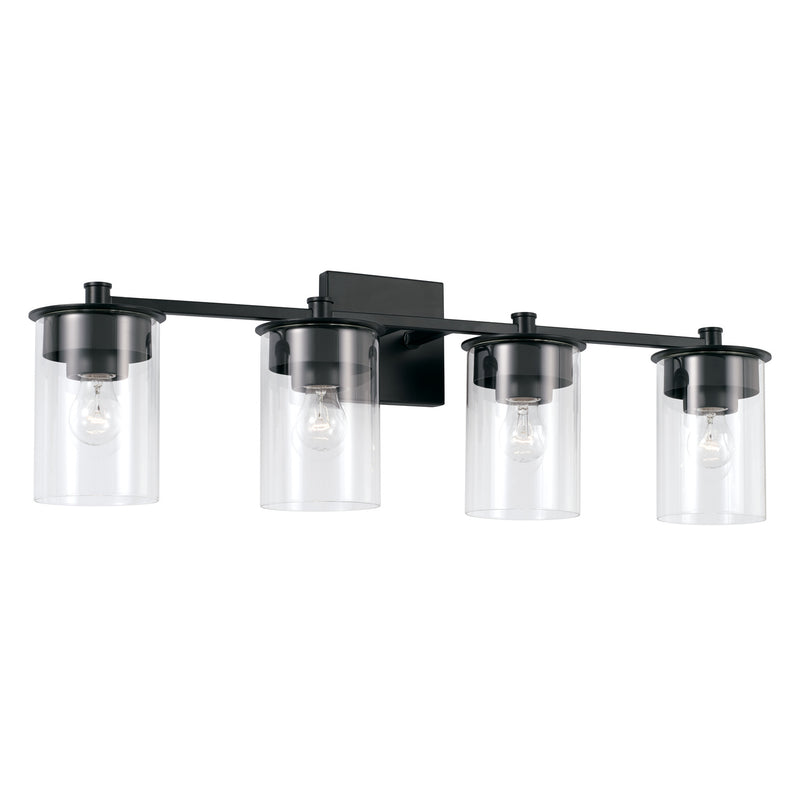 Capital Lighting 146841MB-532 Mason Four Light Vanity, Matte Black Main Image.jpg
