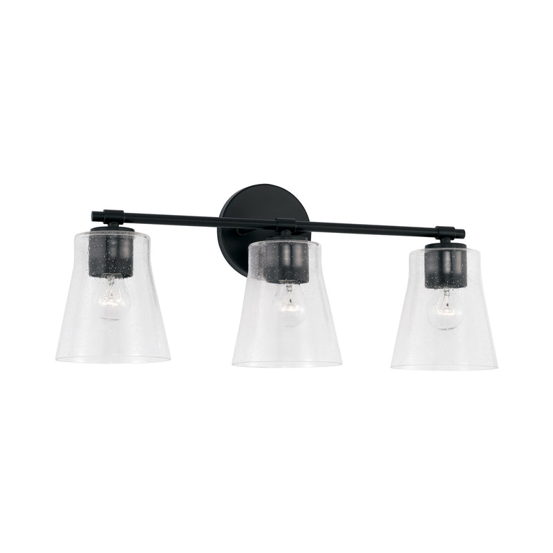 Capital Lighting 146931MB-533 Baker Three Light Vanity, Matte Black Main Image.jpg