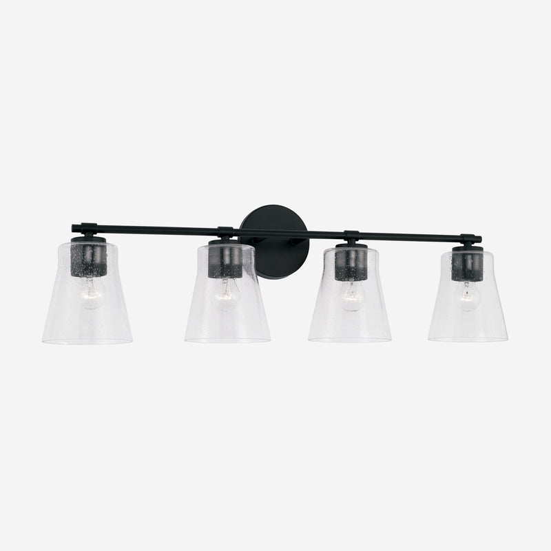 Capital Lighting 146941MB-533 Baker Four Light Vanity, Matte Black Main Image.jpg