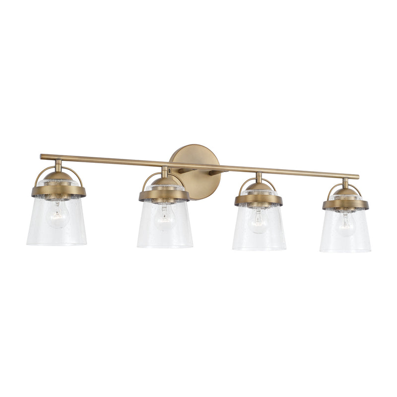 Capital Lighting 147041AD-534 Madison Four Light Vanity, Aged Brass Main Image.jpg