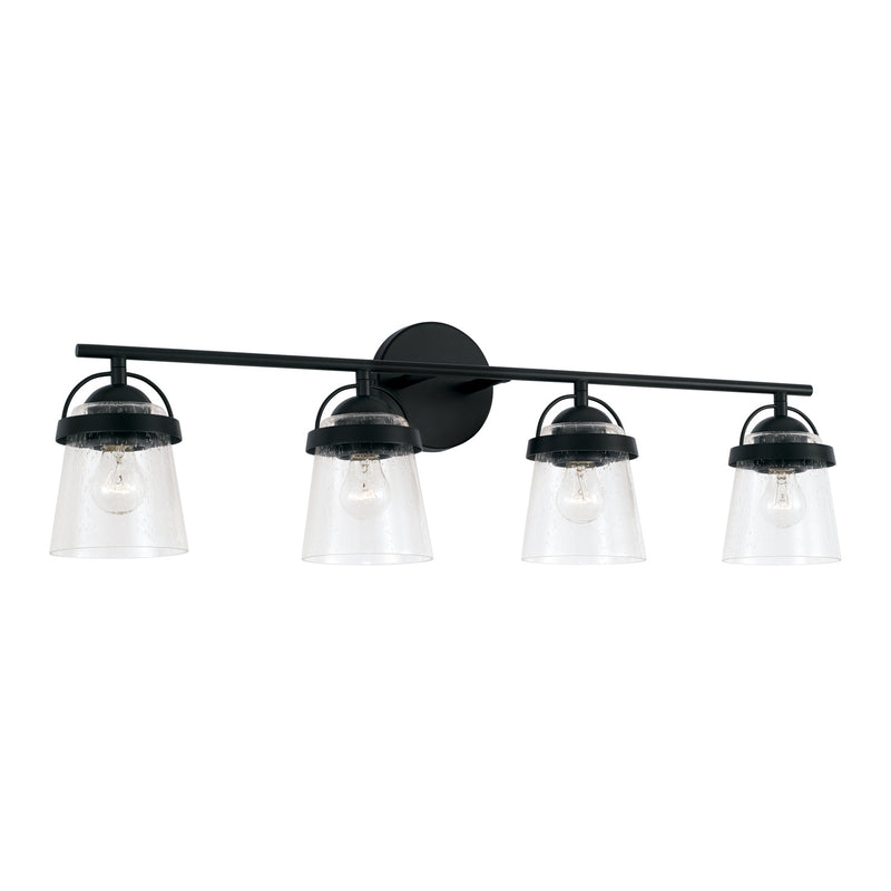 Capital Lighting 147041MB-534 Madison Four Light Vanity, Matte Black Main Image.jpg