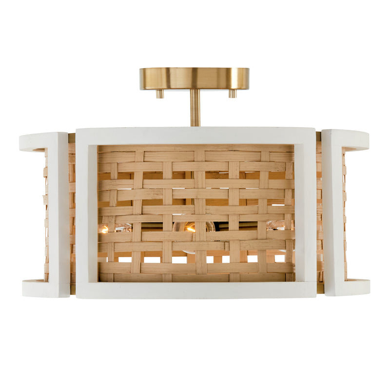 Capital Lighting 244341WM Lola Four Light Semi-Flush Mount, Flat White and Matte Brass Main Image.jpg