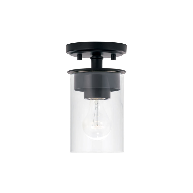 Capital Lighting 246811MB-532 Mason One Light Semi-Flush Mount, Matte Black Main Image.jpg