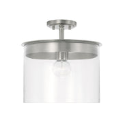 Capital Lighting 246812BN Mason One Light Semi-Flush Mount, Brushed Nickel Main Image.jpg