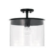 Capital Lighting 246812MB Mason One Light Semi-Flush Mount, Matte Black Main Image.jpg