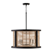 Capital Lighting 344061FK Rico Four Light Pendant, Flat Black Main Image.jpg