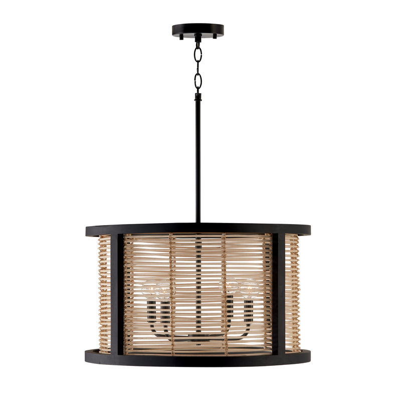 Capital Lighting 344061FK Rico Four Light Pendant, Flat Black Main Image.jpg