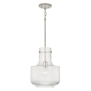 Capital Lighting 345111PN Nyla One Light Pendant, Polished Nickel Main Image.jpg