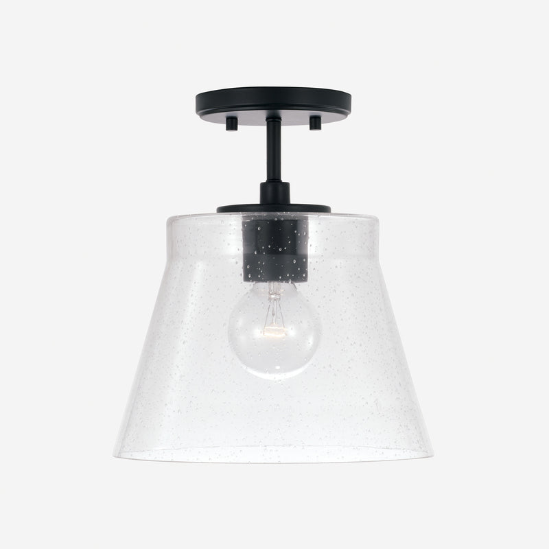 Capital Lighting 346912MB Baker One Light Pendant, Matte Black Main Image.jpg