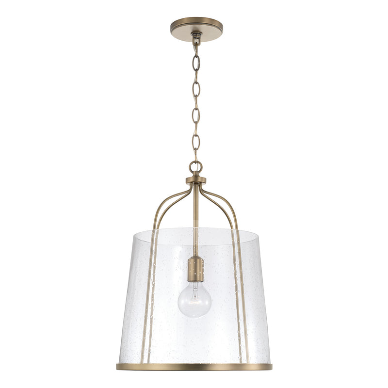 Capital Lighting 347011AD Madison One Light Pendant, Aged Brass Main Image.jpg