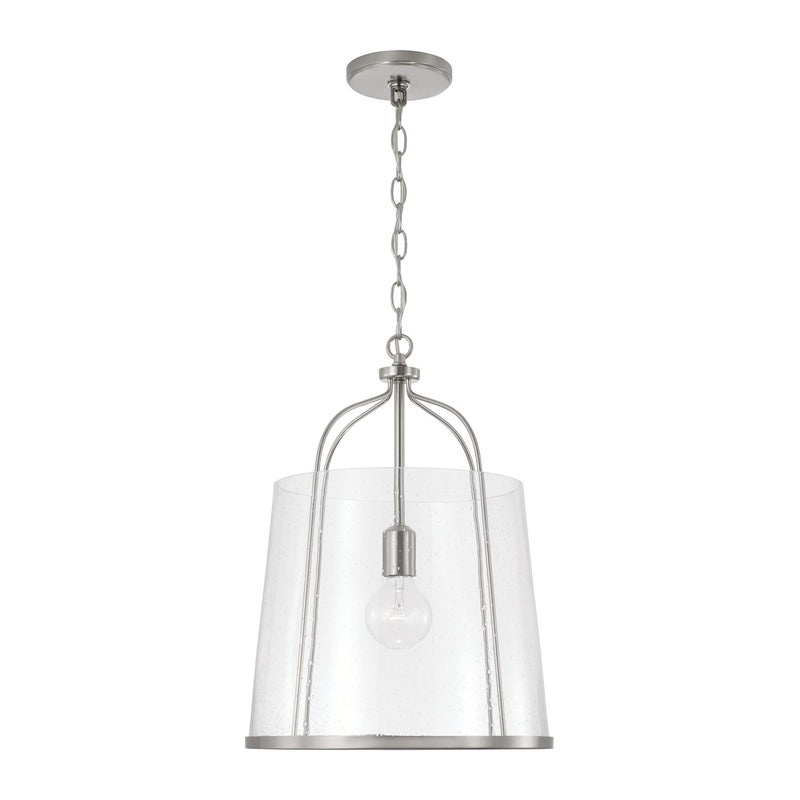 Capital Lighting 347011BN Madison One Light Pendant, Brushed Nickel Main Image.jpg