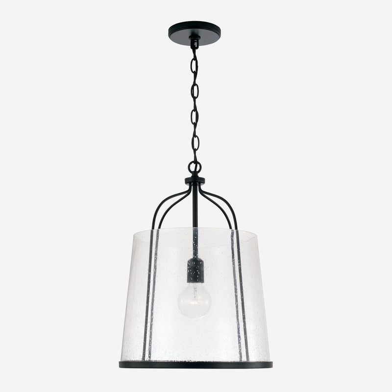 Capital Lighting 347011MB Madison One Light Pendant, Matte Black Main Image.jpg