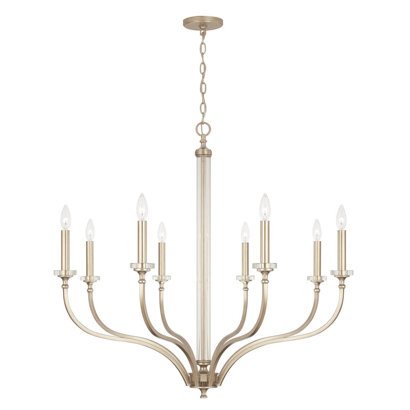 Capital Lighting 444881BS Breigh Eight Light Chandelier, Brushed Champagne Main Image.jpg
