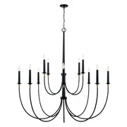 Capital Lighting 445601KB Amara 12 Light Chandelier, Matte Black with Brass Main Image.jpg