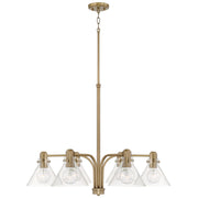 Capital Lighting 445861AD-528 Greer Six Light Chandelier, Aged Brass Main Image.jpg