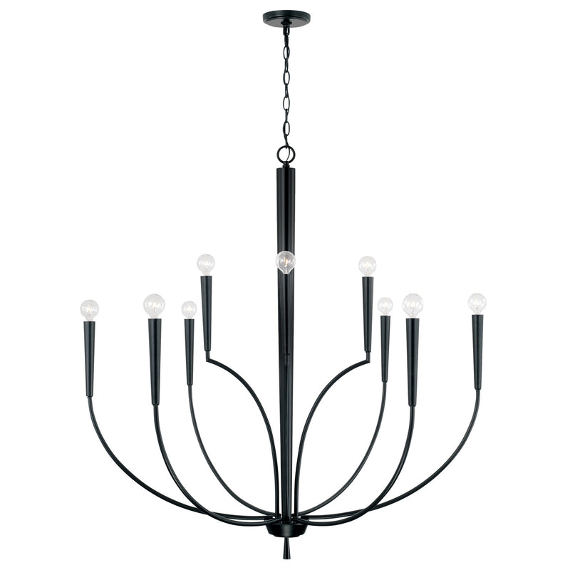 Capital Lighting 445901MB Holden Ten Light Chandelier, Matte Black Main Image.jpg