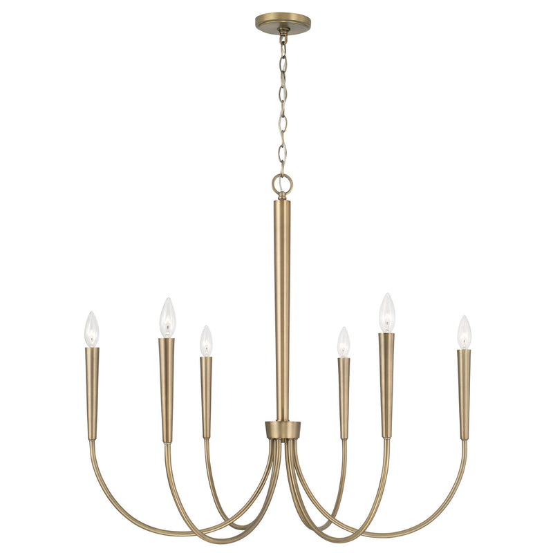 Capital Lighting 445961AD Holden Six Light Chandelier, Aged Brass Main Image.jpg