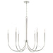 Capital Lighting 445961PN Holden Six Light Chandelier, Polished Nickel Main Image.jpg