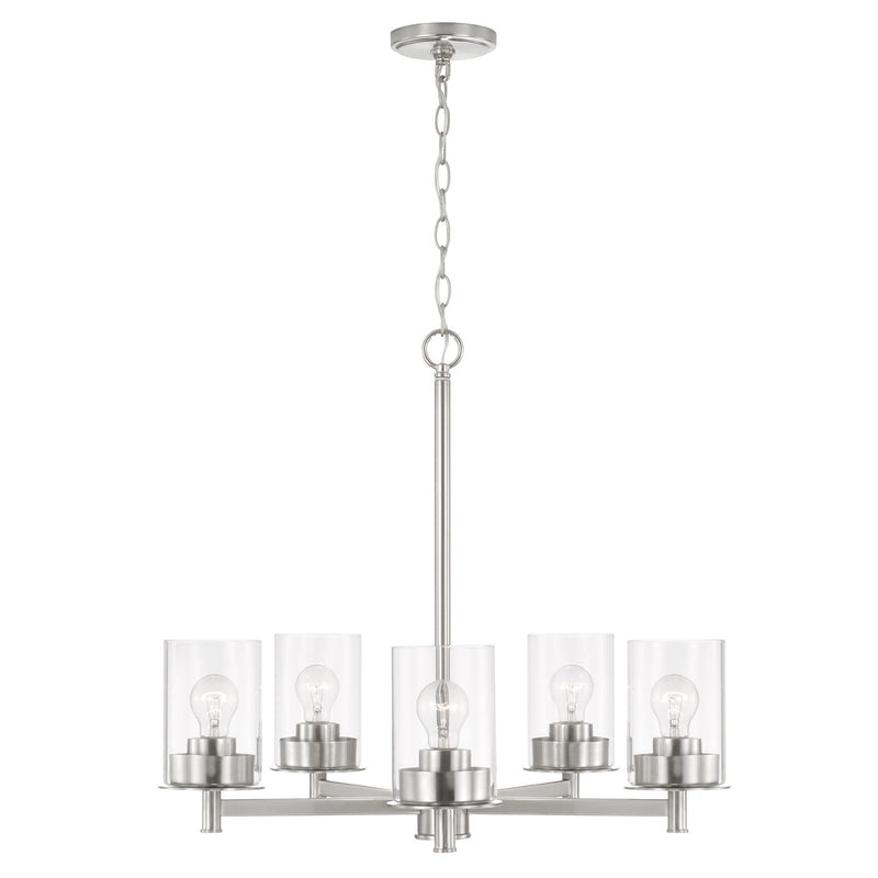 Capital Lighting 446851BN-532 Mason Five Light Chandelier, Brushed Nickel Main Image.jpg