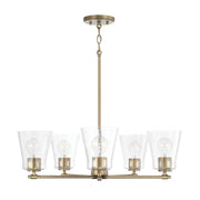 Capital Lighting 446951AD-533 Baker Five Light Chandelier, Aged Brass Main Image.jpg