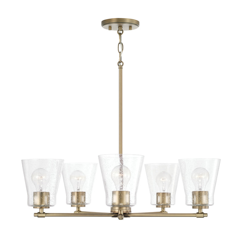 Capital Lighting 446951AD-533 Baker Five Light Chandelier, Aged Brass Main Image.jpg