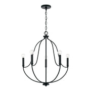 Capital Lighting 447051MB Madison Five Light Chandelier, Matte Black Main Image.jpg