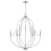 Capital Lighting 447091BN Madison Nine Light Chandelier, Brushed Nickel Main Image.jpg