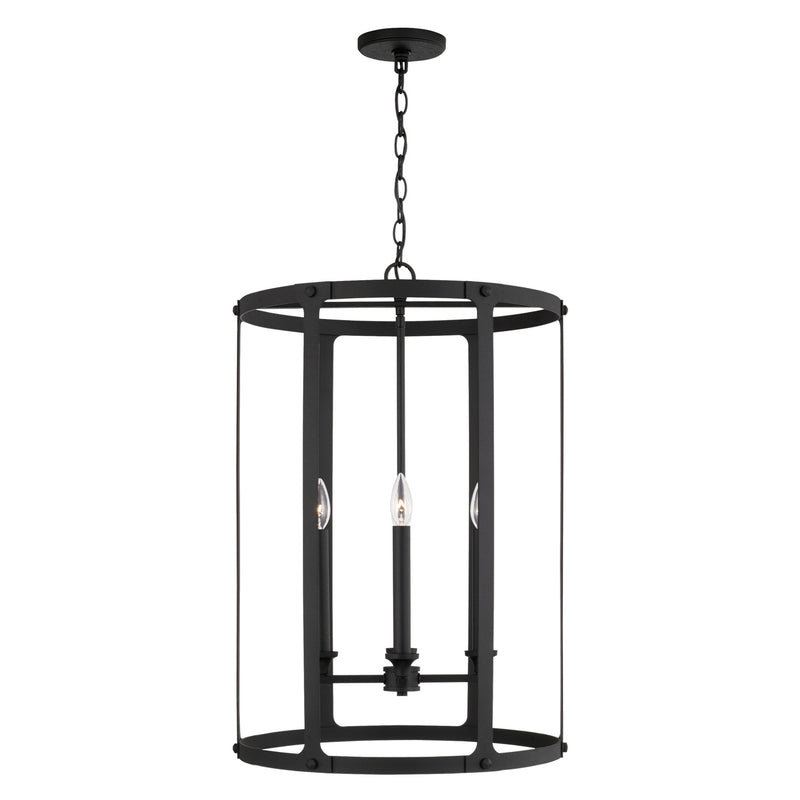 Capital Lighting 544941BI Brennen Four Light Foyer Pendant, Black Iron Main Image.jpg