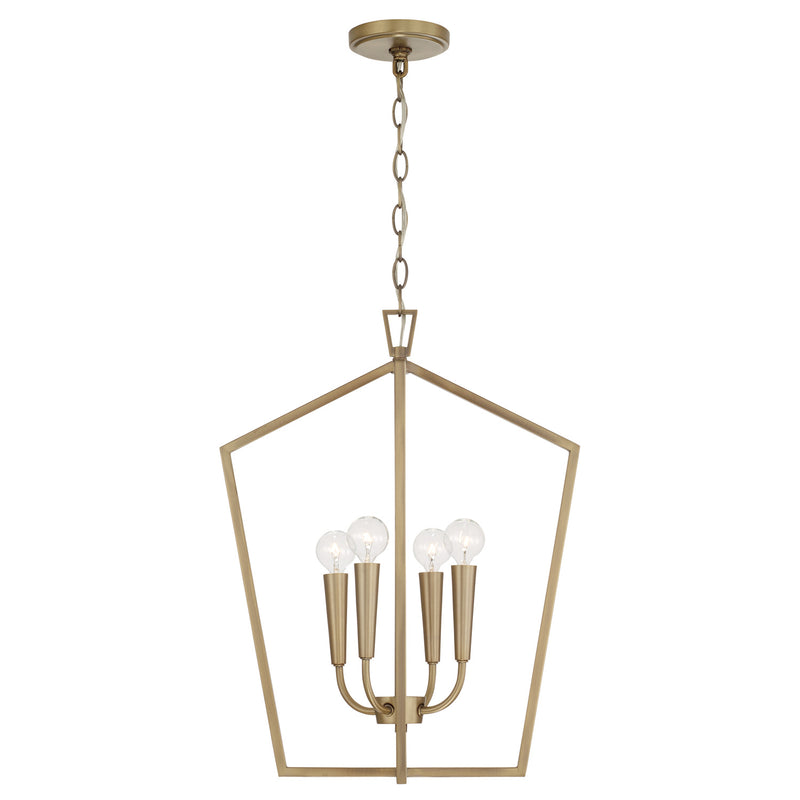 Capital Lighting 545941AD Holden Four Light Foyer Pendant, Aged Brass Main Image.jpg