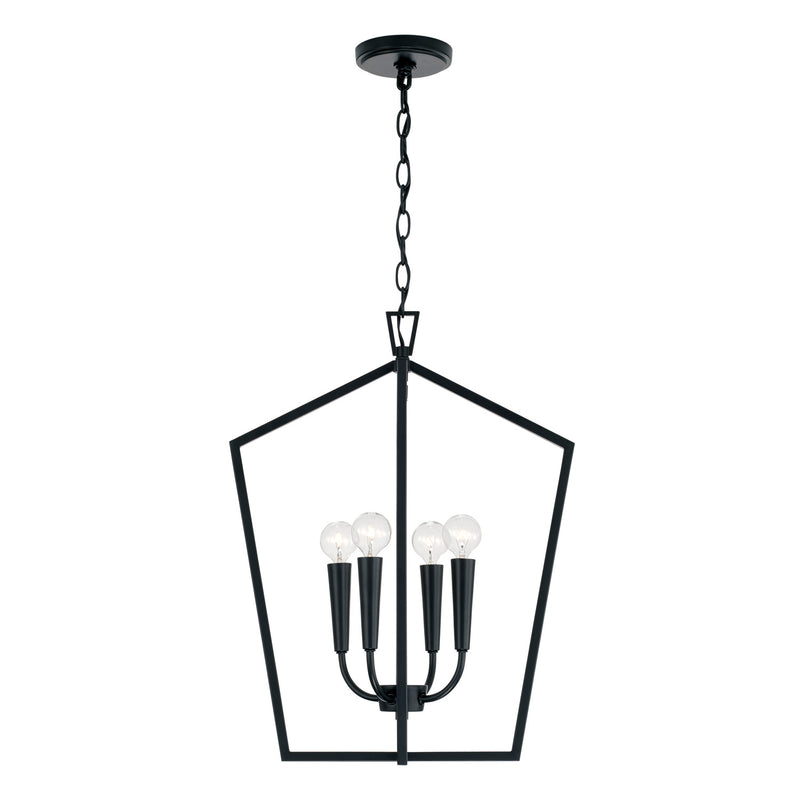 Capital Lighting 545941MB Holden Four Light Foyer Pendant, Matte Black Main Image.jpg