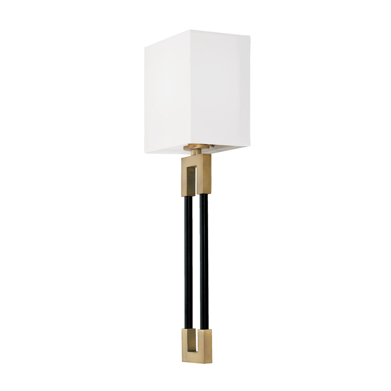 Capital Lighting 644711AB Bleeker One Light Wall Sconce, Aged Brass and Black Main Image.jpg