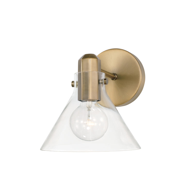 Capital Lighting 645811AD-528 Greer One Light Wall Sconce, Aged Brass Main Image.jpg
