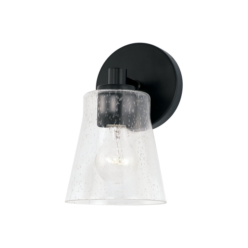Capital Lighting 646911MB-533 Baker One Light Wall Sconce, Matte Black Main Image.jpg