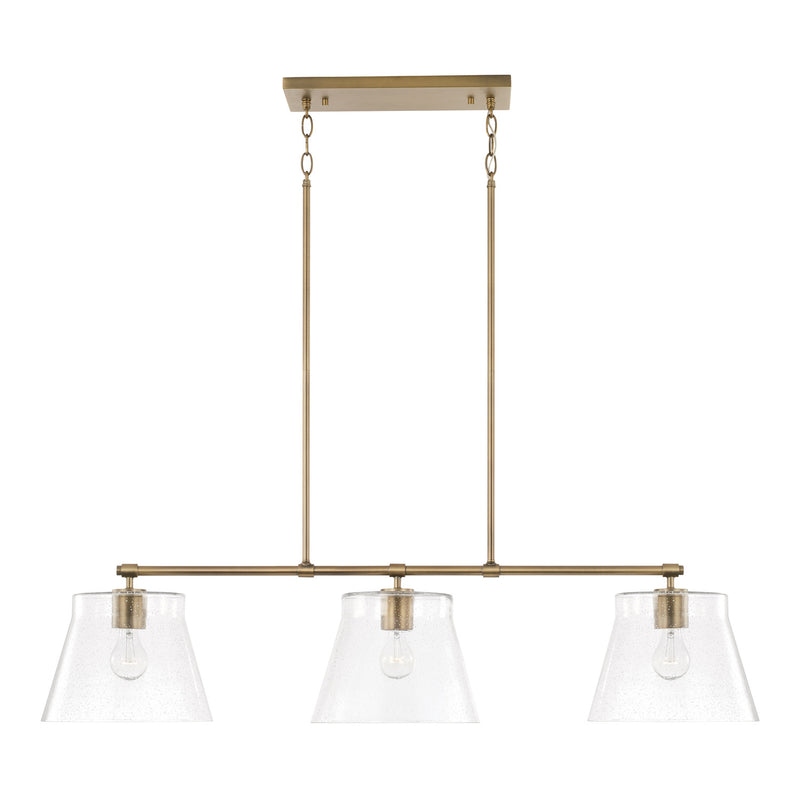 Capital Lighting 846931AD Baker Three Light Island Pendant, Aged Brass Main Image.jpg