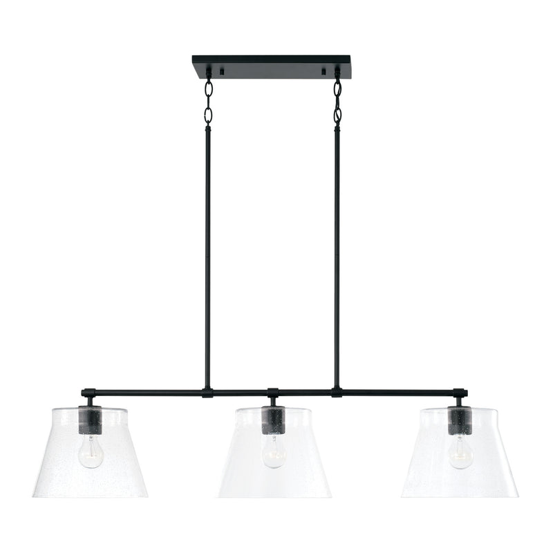 Capital Lighting 846931MB Baker Three Light Island Pendant, Matte Black Main Image.jpg