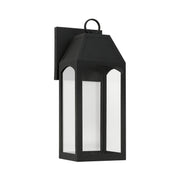 Capital Lighting 946311BK-GL Burton One Light Outdoor Wall Lantern, Black Main Image.jpg