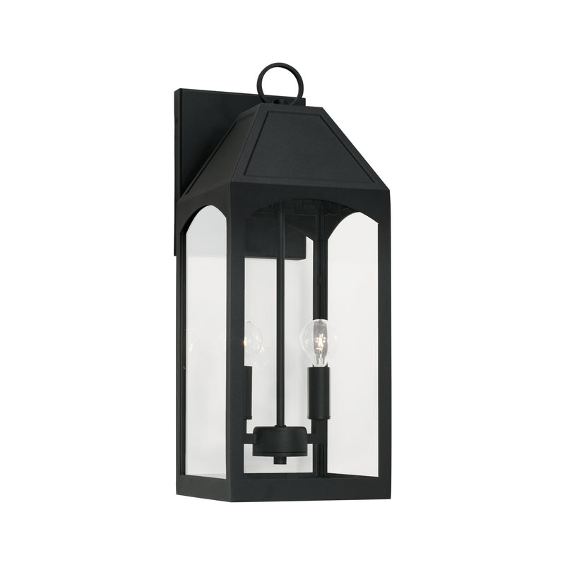 Capital Lighting 946321BK Burton Two Light Outdoor Wall Lantern, Black Main Image.jpg