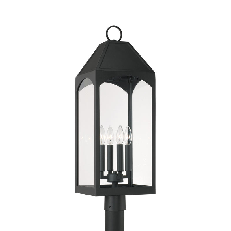 Capital Lighting 946343BK Burton Four Light Outdoor Post Lantern, Black Main Image.jpg