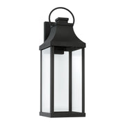 Capital Lighting 946431BK-GL Bradford One Light Outdoor Wall Lantern, Black Main Image.jpg