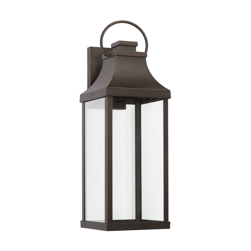 Capital Lighting 946431OZ-GL Bradford One Light Outdoor Wall Lantern, Oiled Bronze Main Image.jpg