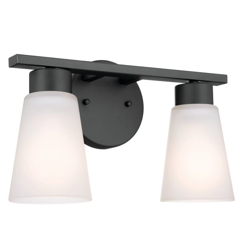 Kichler 55120BK Two Light Bath, Black